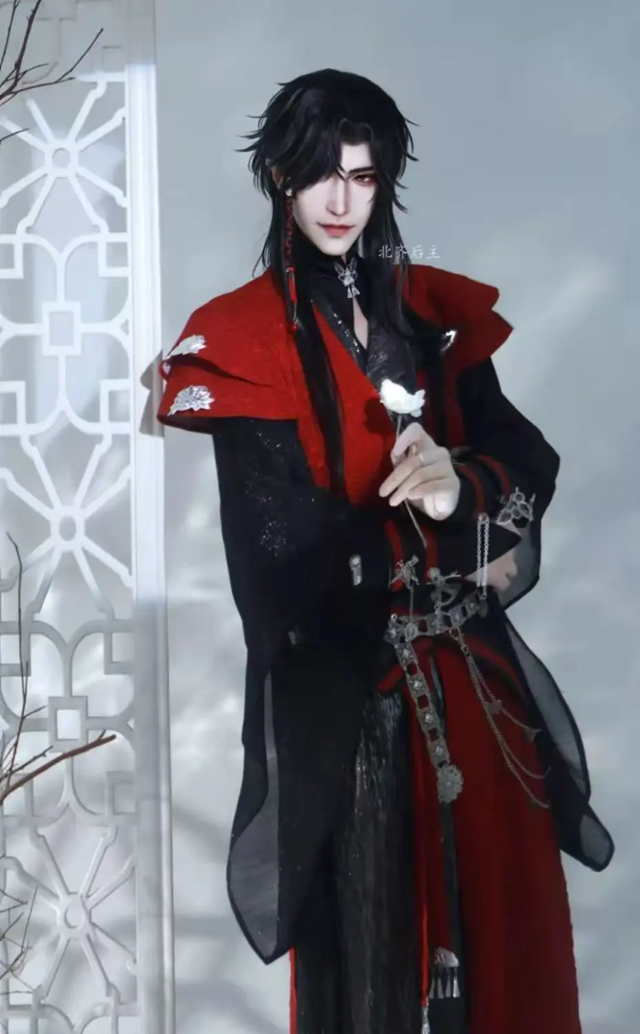 2026 Tian Guan Ci Fu Cos Suit Huacheng Cosplay Costume Anime Tian Guan Ci Fu Hua Cheng Wig Black And Red Outfits Hanfu Full Set - view 4