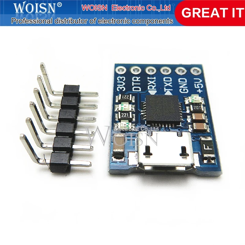 

10pcs/lot Micro microphone interface CP2102 module USB to TTL USB to serial port UART STC downloader