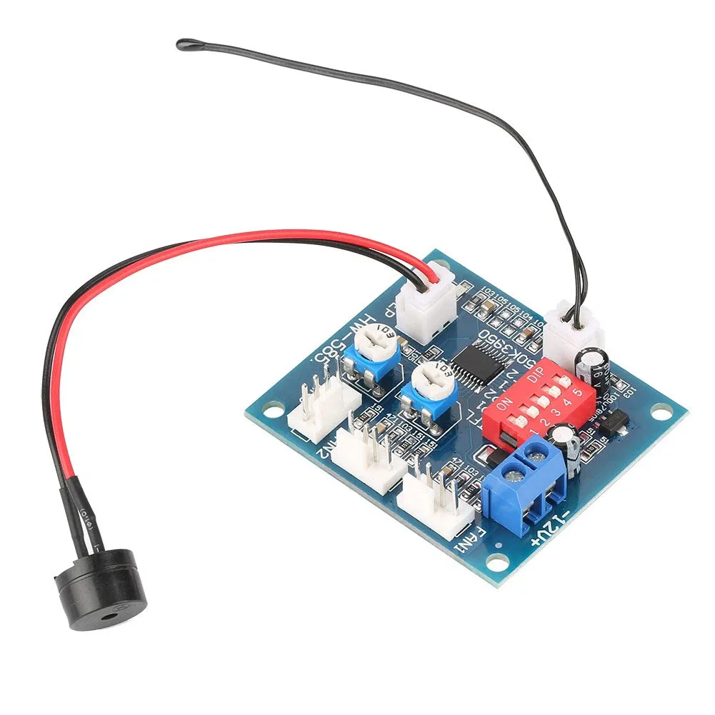 DC12V Fan Speed Controller With Temperature Control For PC Chassis Fan For Standard Four-wire Chassis Fans And CPU Fans For PWM