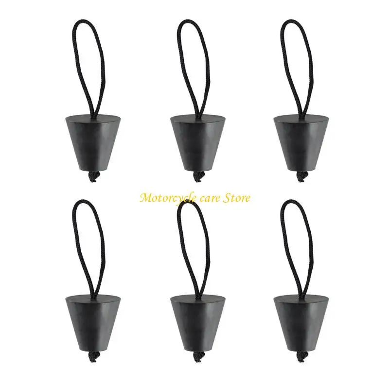 U75F 6Pcs Rubber Kayak Marine Boat-Scupper Stopper Drain Holes Plugs for Boats Canoes