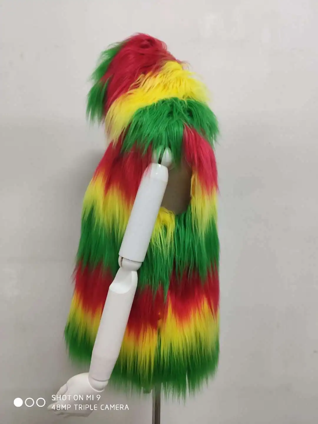 Hot-selling New Fur Vest Imitation Fox Hair Medium and Long Women's Camouflage Vest Slim Jacket