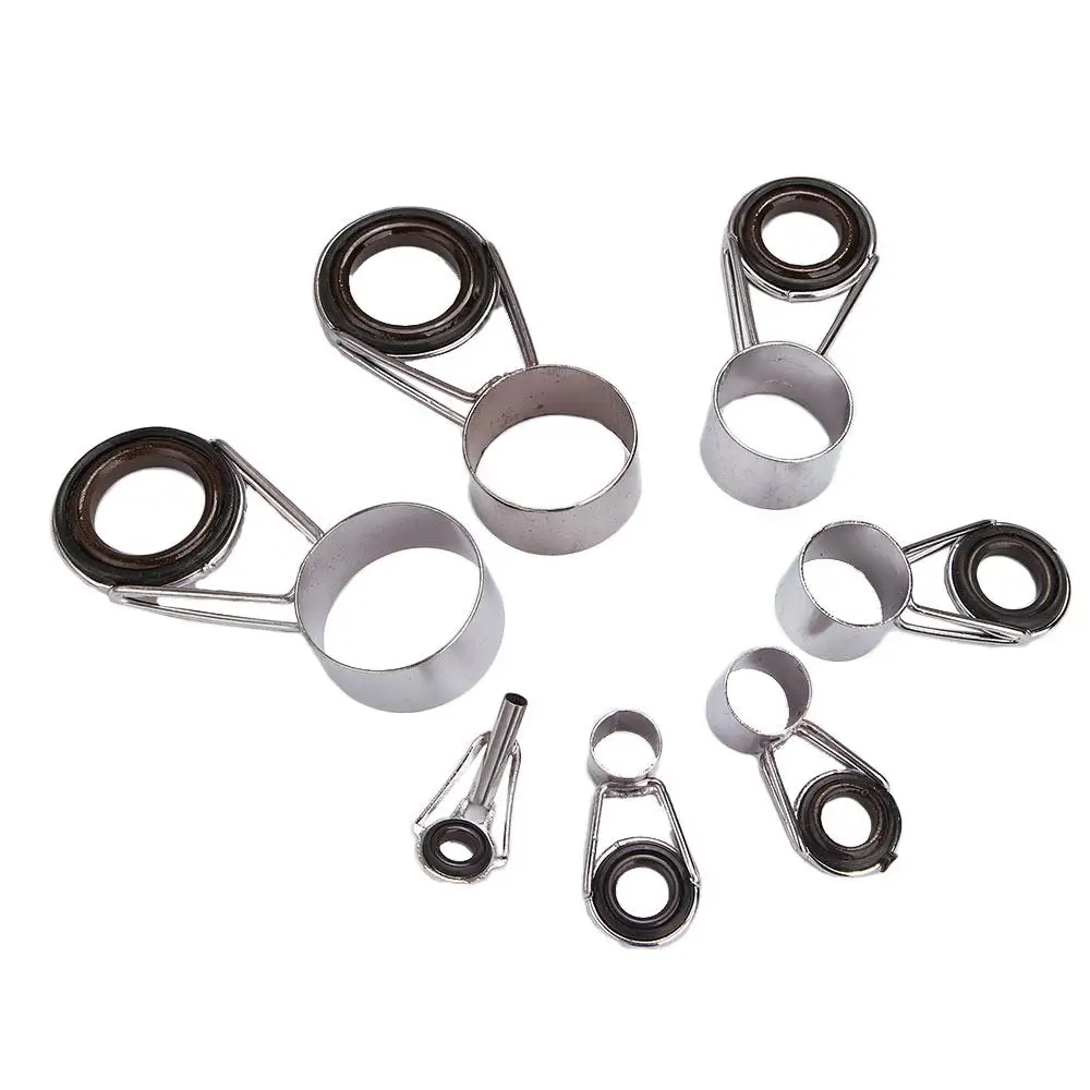 Aksesori Perbaikan Ujung Alat Tackle DIY 7 Buah Cincin Senar Pancing Panduan Joran