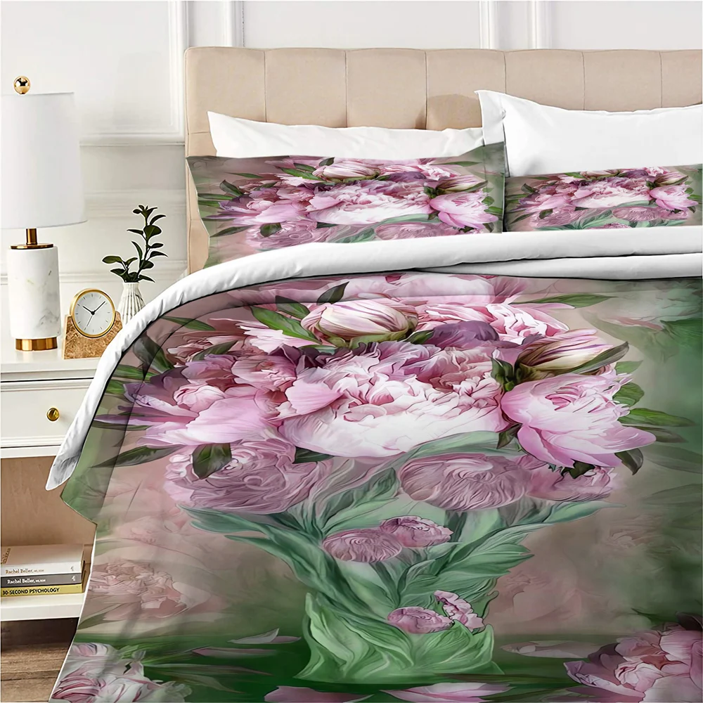 Bedspread Luxury Comforter Cover Duvet Cover 3D Flowers Bedding Set Child Adult Bedclothes