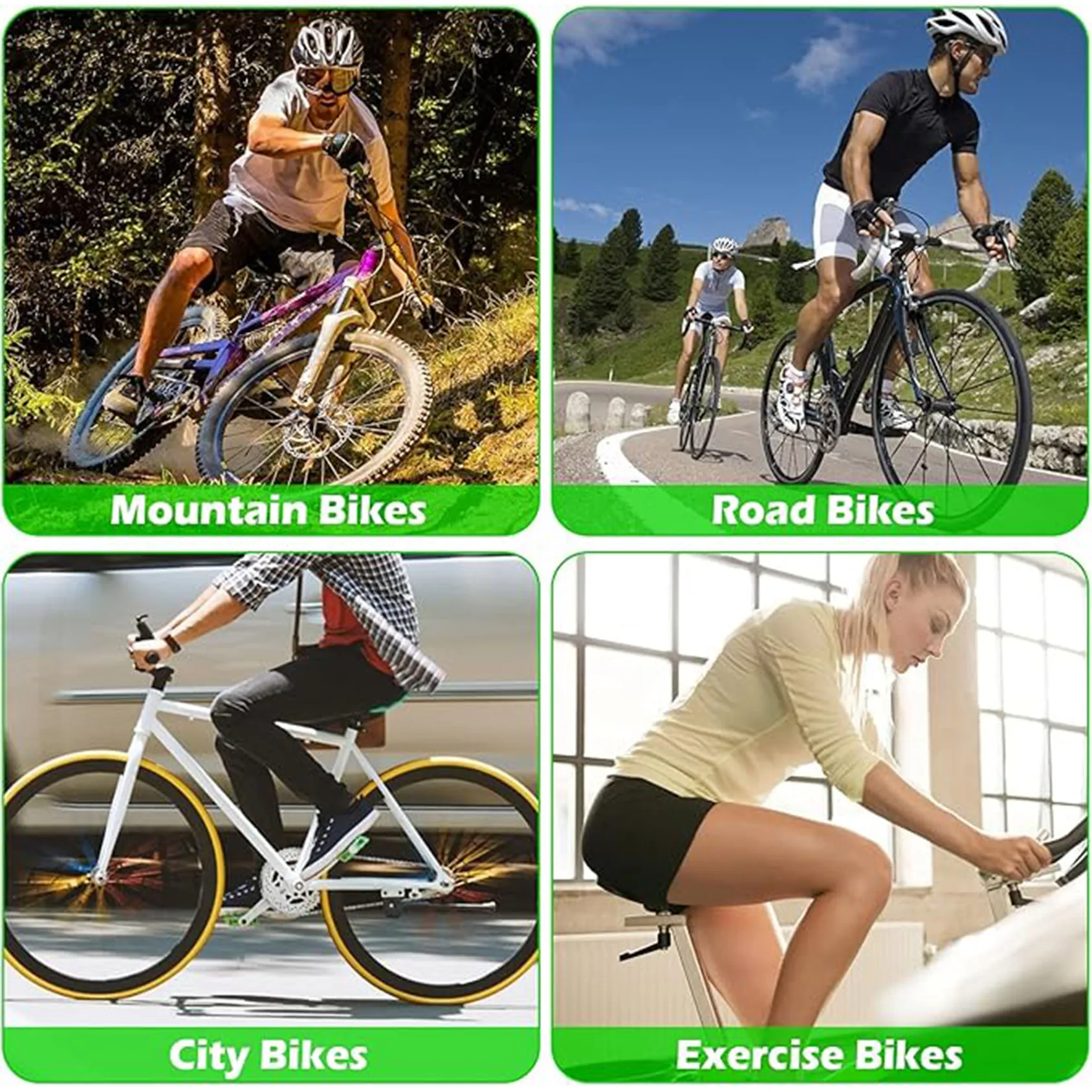 เบาะรองนั่งจักรยาน - หุ้มเบาะจักรยานเจลสําหรับผู้ชายผู้หญิงสบาย, รองรับเบาะจักรยานออกกําลังกายแบบนุ่มพิเศษ