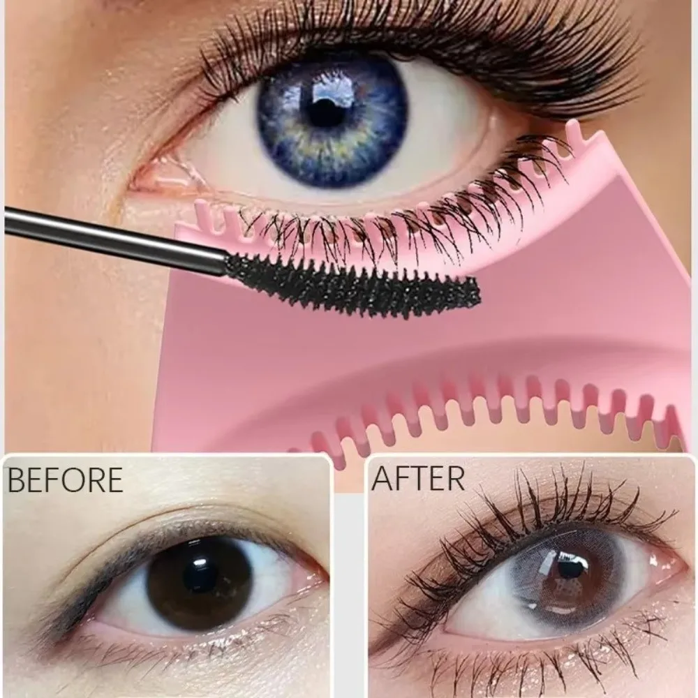 Silicone Mascara Shield Extension Mermaid Applicator Guard False Eyelashes Detachable Eye Makeup Tool for Women Girls Beginners
