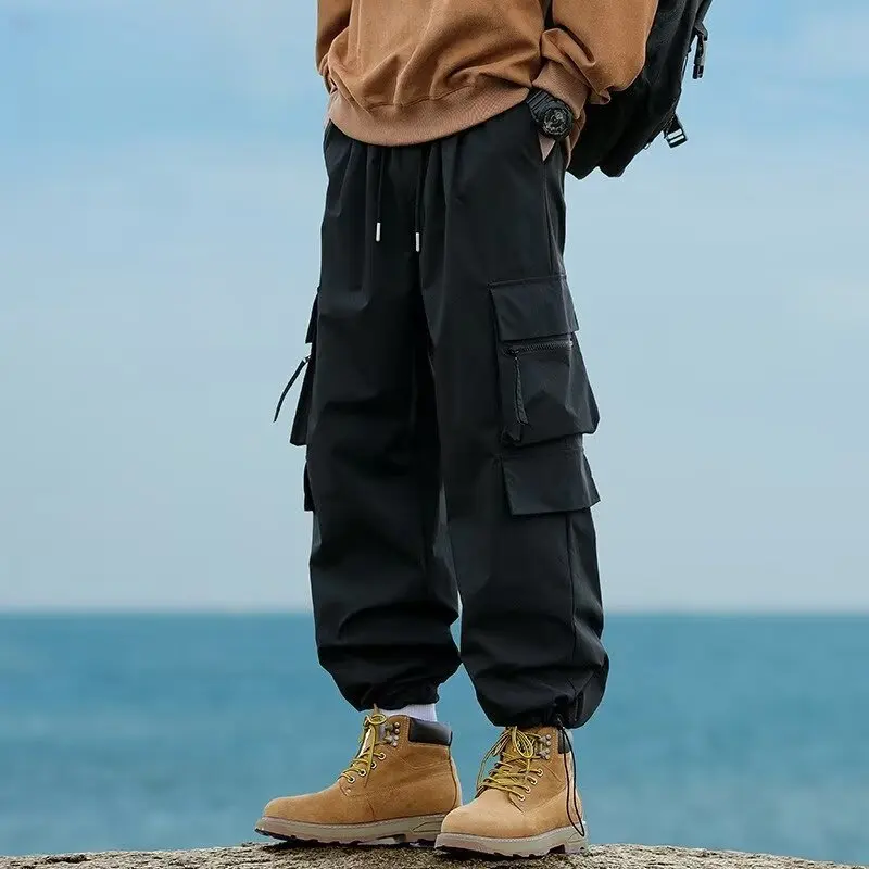 

Свободные прямые брюки в рабочем стиле, широкие повседневные длинные брюки унисекс, новые, весна-осень-лето, американский стиль