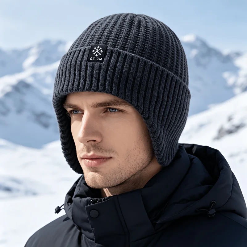 1Autumn and winter multi-color thickened earmuff hat set，Unisex ultra-warm winter hat，Unisex Ear Protection Hat for Daily Outdoo