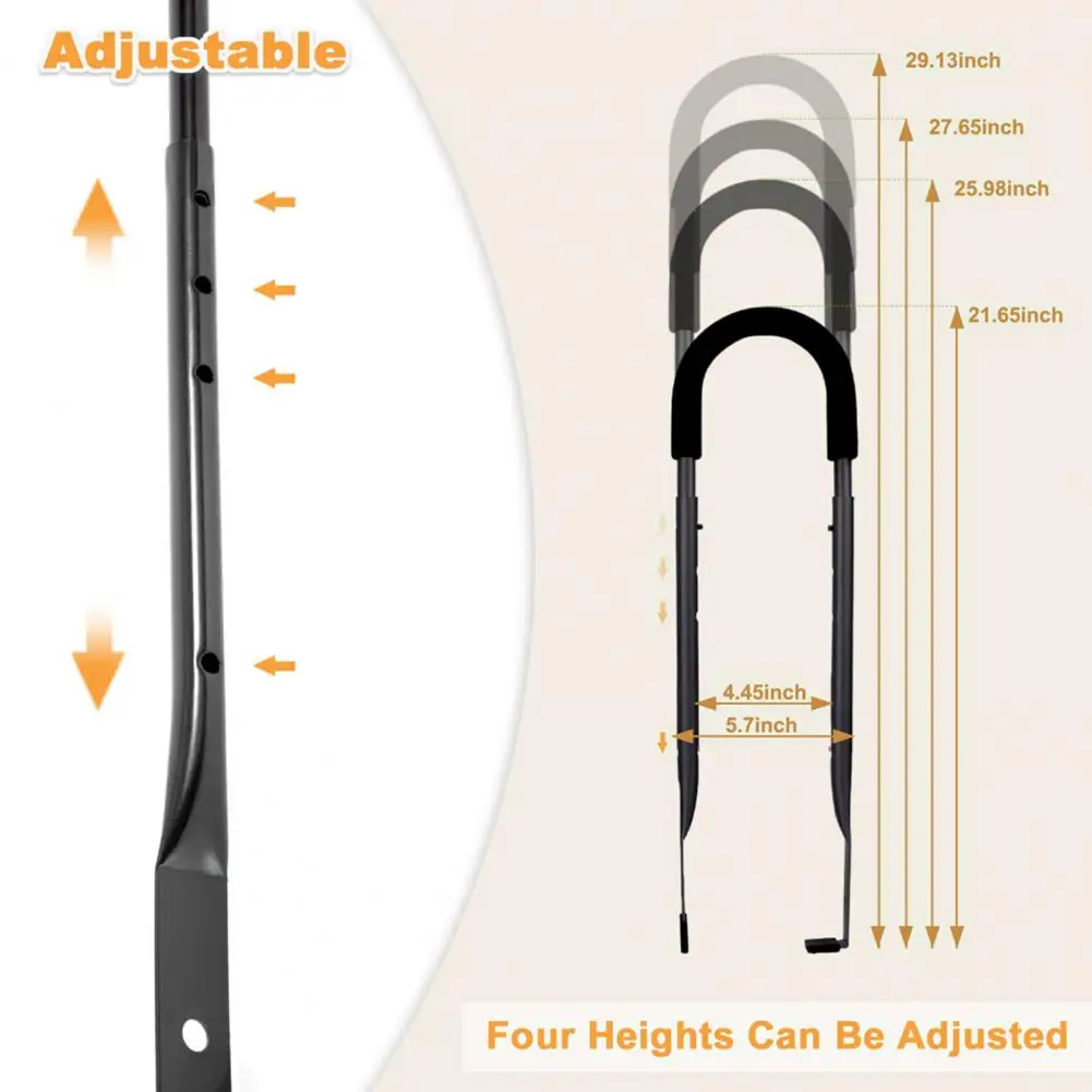 Kids Bike Safety Trainer Handle Non-slip Sponge Wrapped Heavy Duty Kids Cycling Learning Bike Balance Push Bar Bike Accessories