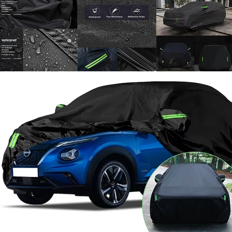 

Full Car Cover for Nissan Juke Outdoor Windproof Waterproof Dust Resistant Sun UV Protection with Reflective Strips