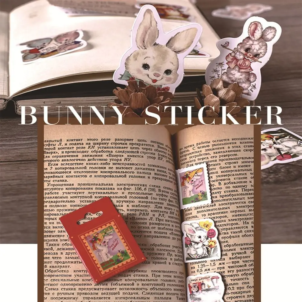 Stickers Scrapbooking Notebook Cellphone Rabbit Decorative Stickers Stationery Stickers Bunny Sealing Stickers Cartoon Labels