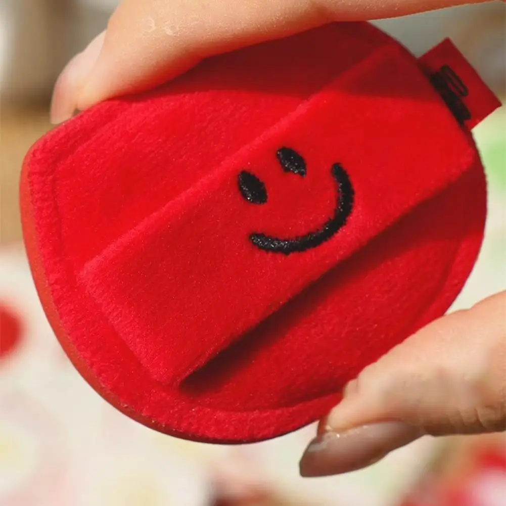 4Pcs/Set Apple-Shaped Powder Puff Face Cosmetic Makeup Tool Reusable Washable Dry Wet Two-Way Concealer Sponge Mini Powder Puff