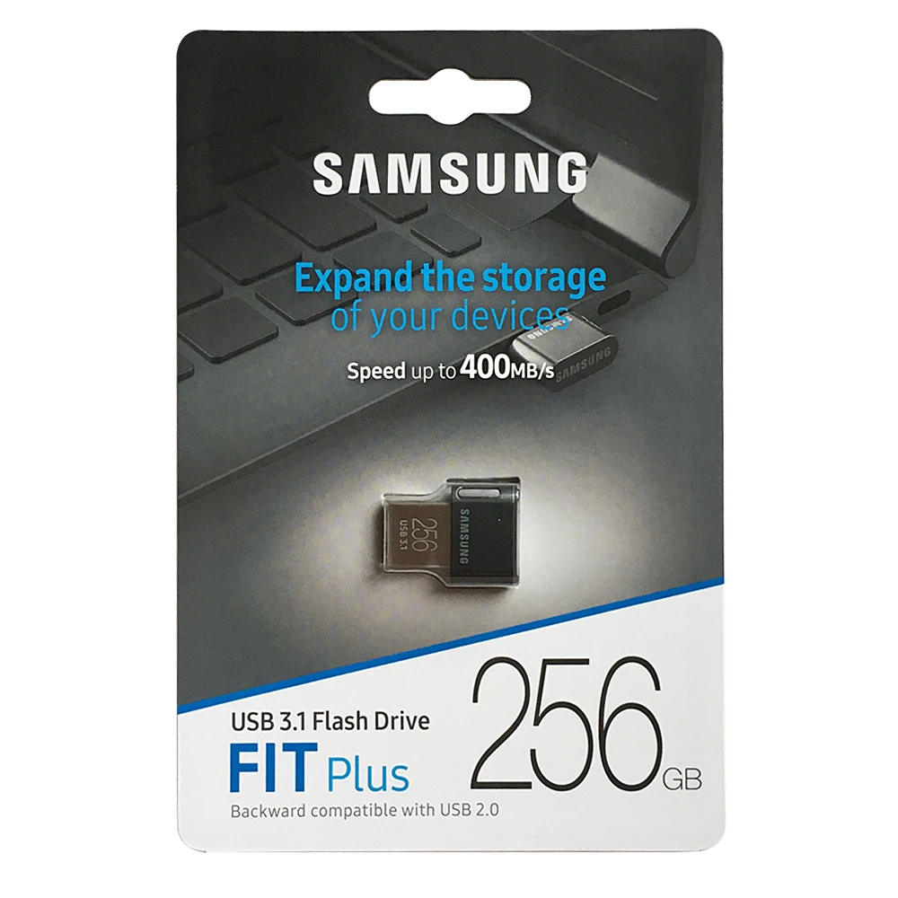 SAMSUNG Original USB3.1 Flash Drive FIT Plus 128G 256G 512GB 400 MB/s Mini Pen Drive de alta velocidad 64G Velocidad de lectura de hasta 300 MB/s