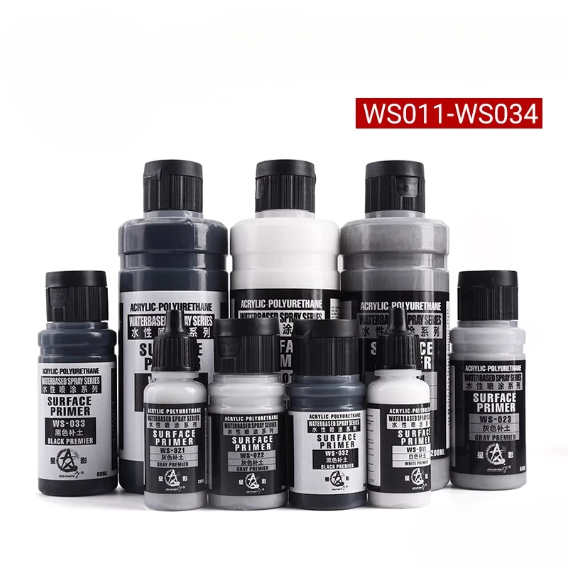 White/gray/Black Model Spray Water-based Replenishment Soil Primer/Hand DIY Gundam Military Hand Model Color Paint Pen Primer