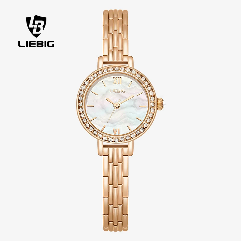 LIEBIG Romantic Style Wristwatch Women Fashion Japan Quartz Movement Steel Bracelet Watches Female Ladies Clock Relogio Feminino