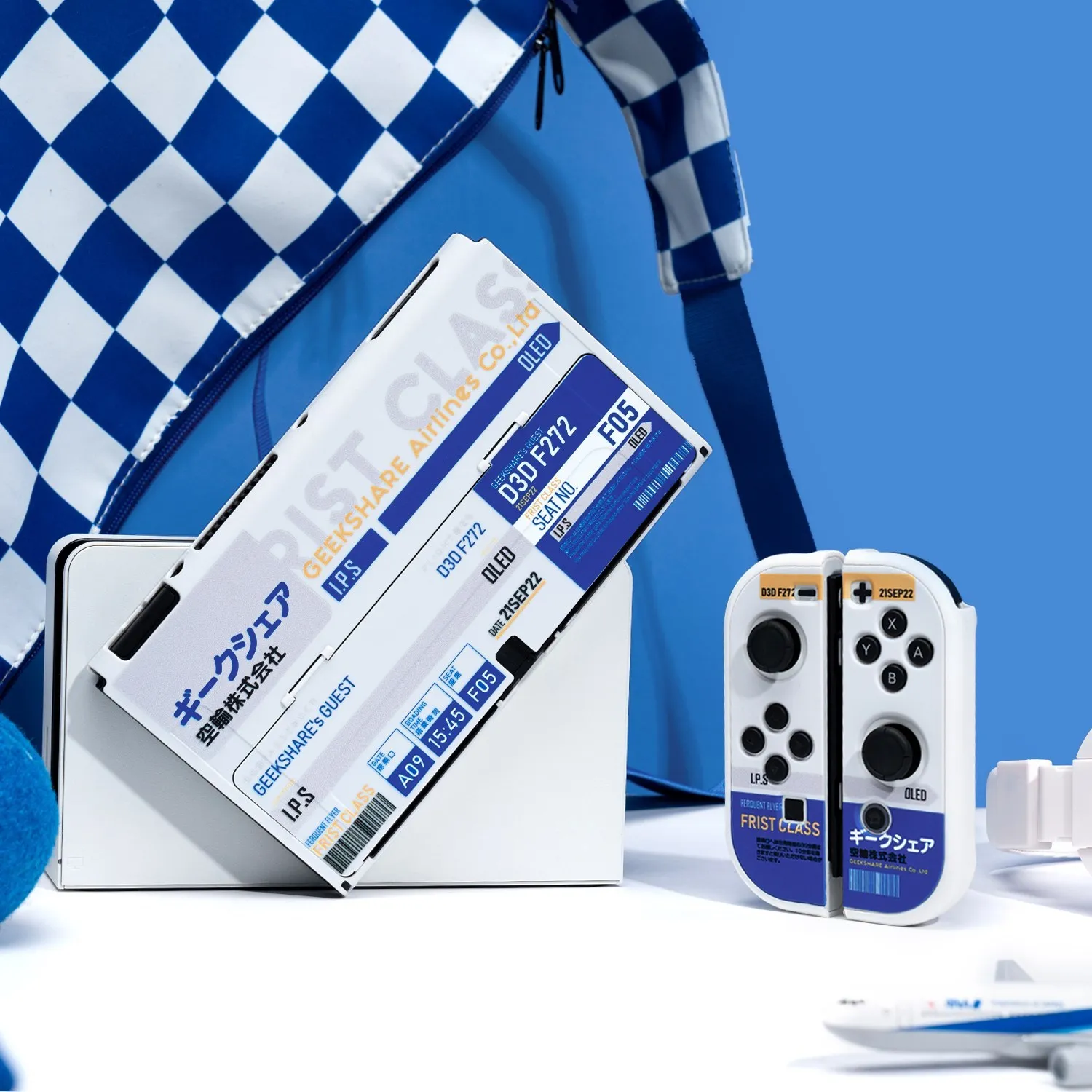 Geekshare escudo para interruptor oled acessórios nintendo switch game console anfitrião capa macia split joy-con capa protetora 2022 novo