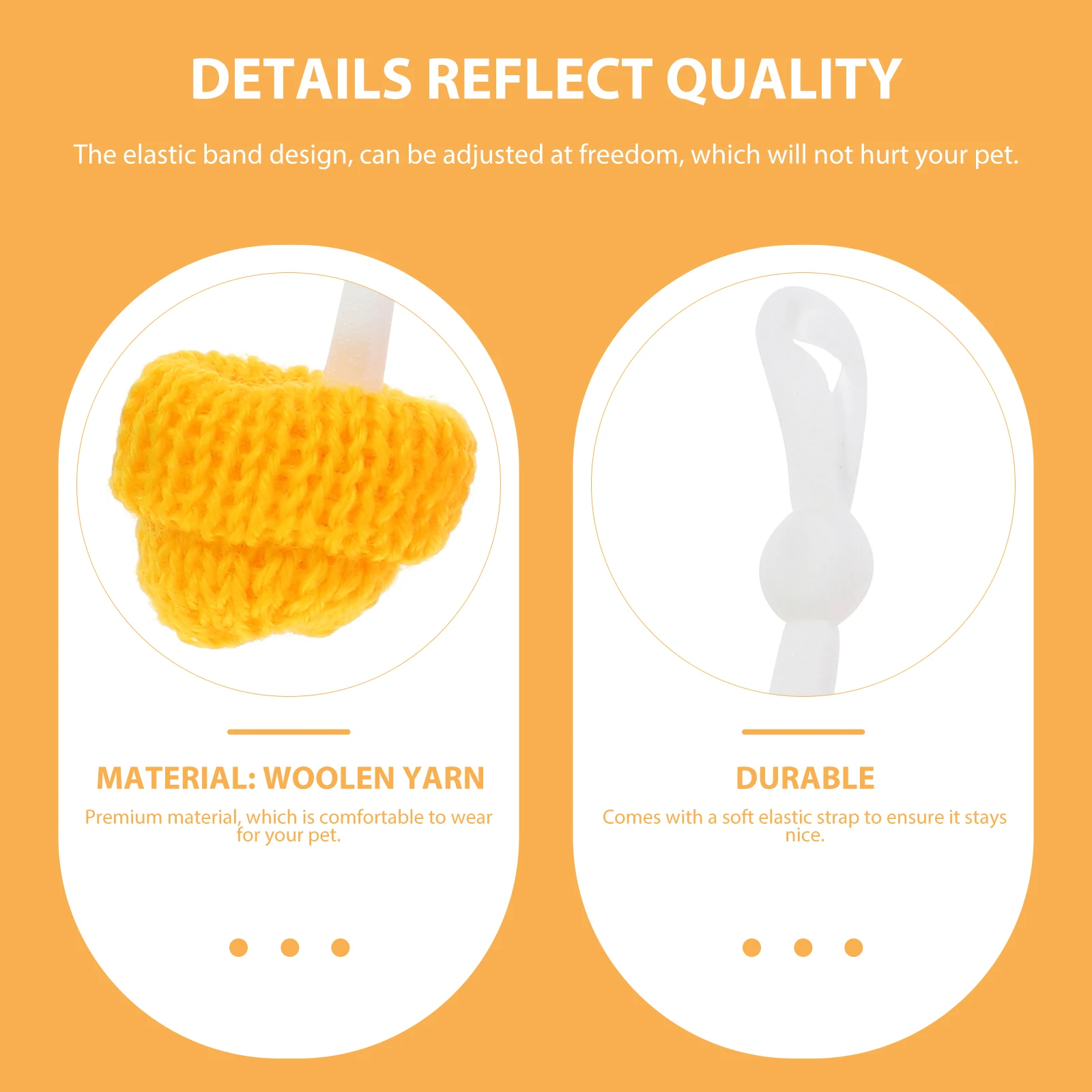 

8pcs Pet Hat Lightweight Adjustable Yarn Knitted Hats for Mini Snakes Lizards Decorative Accessories Pet Supplies