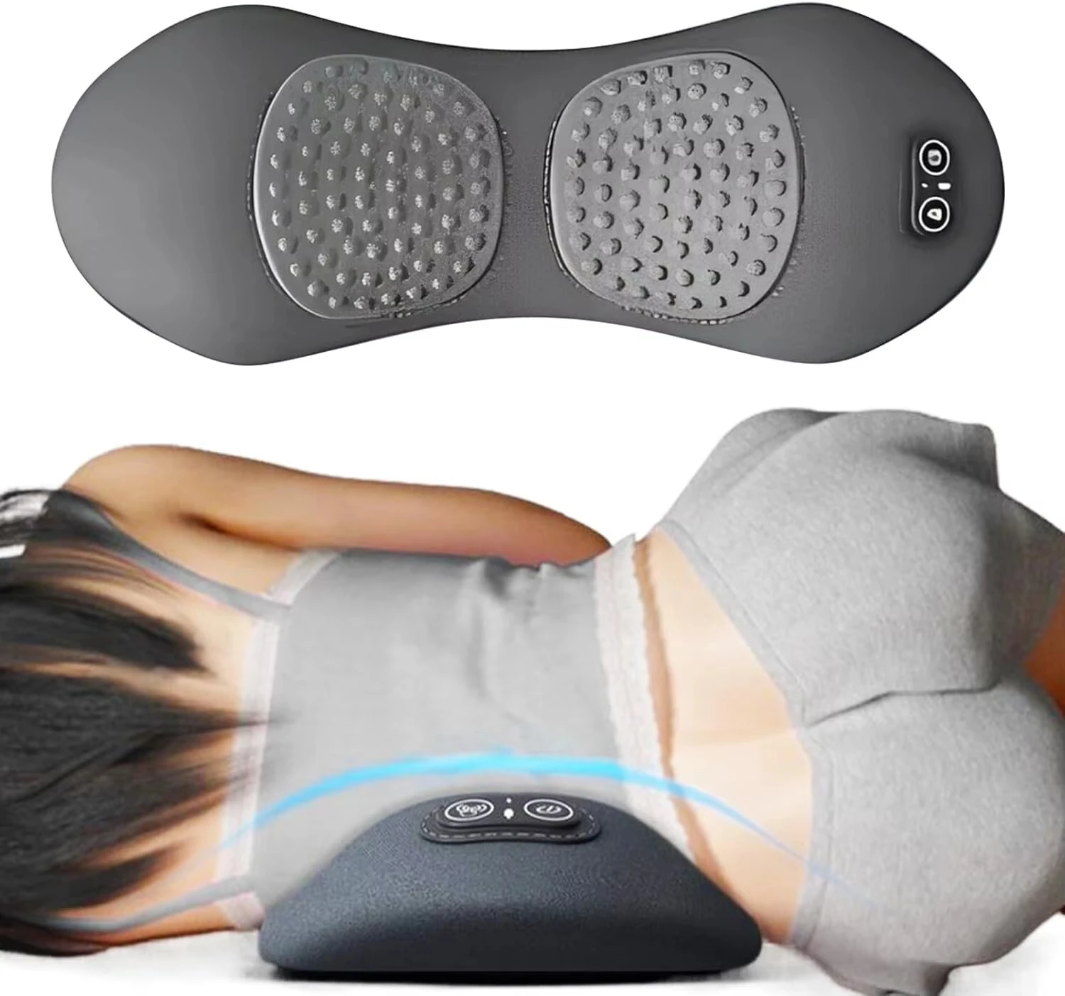 SpineFlow Back Massager with Spine Stretch Vibration Massage and Heat Back Stretcher for Back Relaxation  Outdoorheld