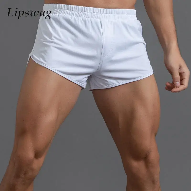 

Sports Training Slim Fit Mens Shorts 2025 Summer Casual Solid Color Mid Waist Elastic Shorts For Men Leisure Breathable Shorts