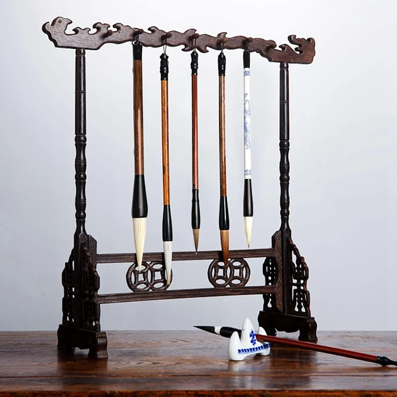 Set di pennelli per calligrafia cinese, pennelli per scrittura cinese da 15 pezzi con portapenne in bambù Pennelli per inchiostro per pittura giapponese-ABFB