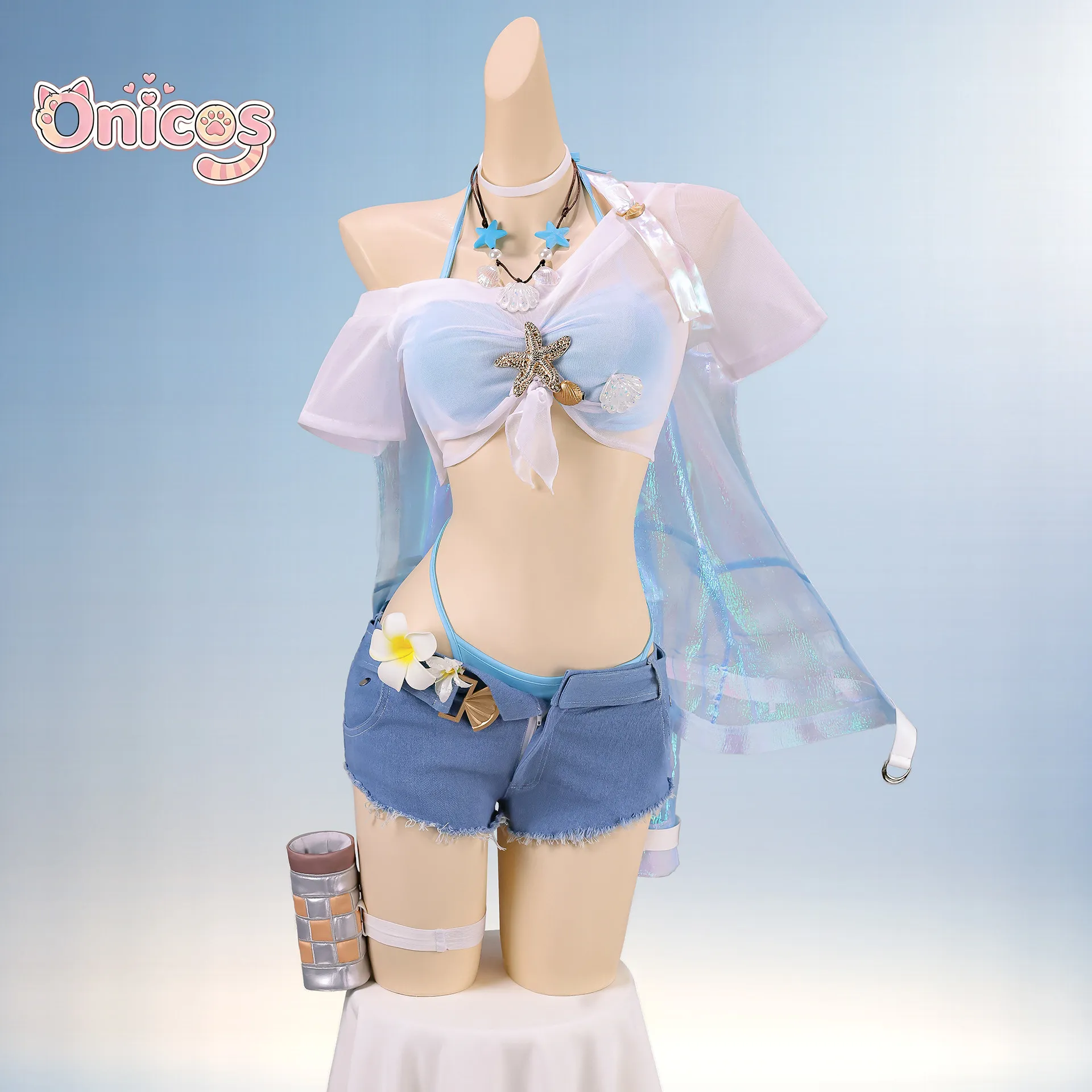 Wuthering Waves Lynne · Mint Candy‌‌ Full Set Summer Swimsuit Outfit Game Cosplay Costume For Carnival Beach Party Onicos view 2