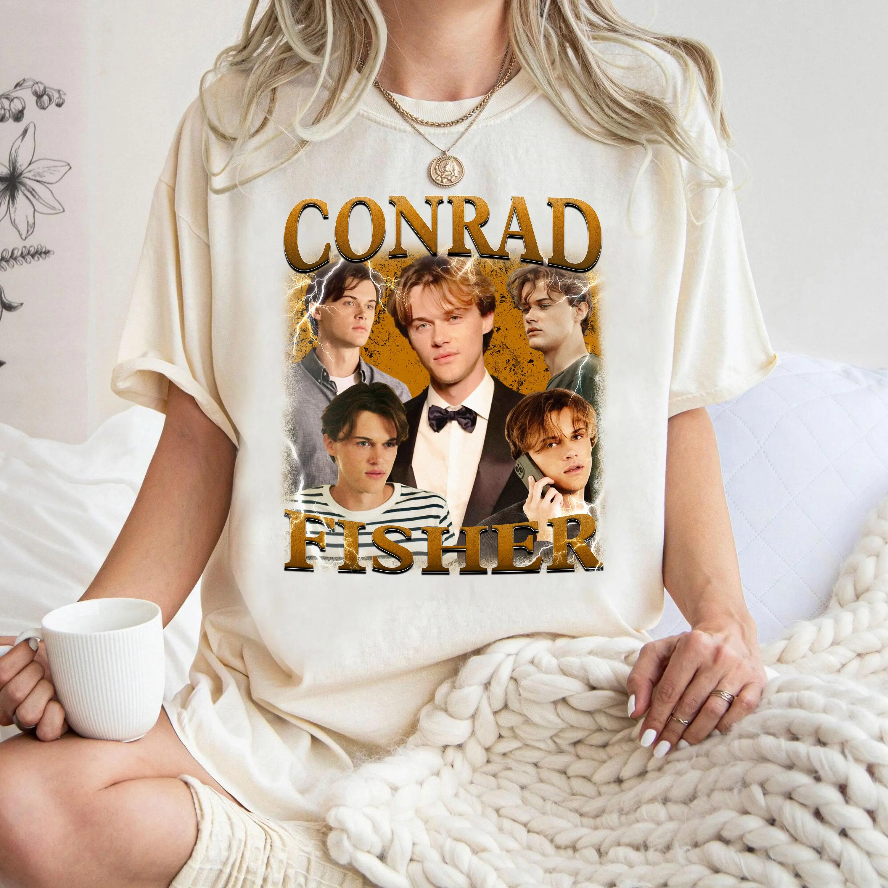 Vintage 90s estilo bootleg conrad fisher camiseta retro conforto cores conrad fisher camiseta presentes para homem mulher unissex camisetas