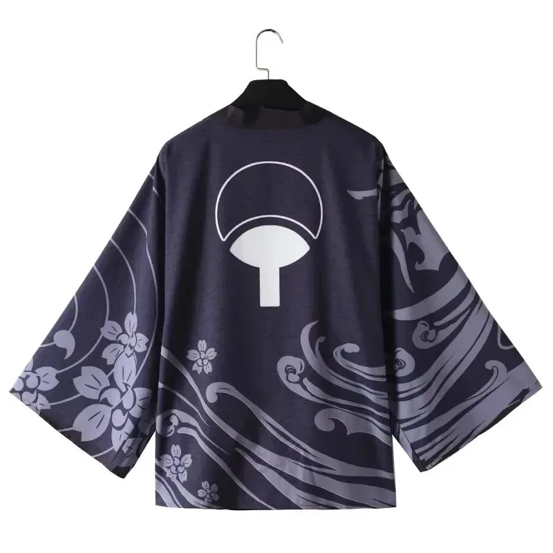 Anime Hokage Konoha Kakashi Madara Sasuke disfraces Cosplay Kimono Uchiha símbolo capa Haori adultos niños chaqueta cárdigan XFDXBNXZN