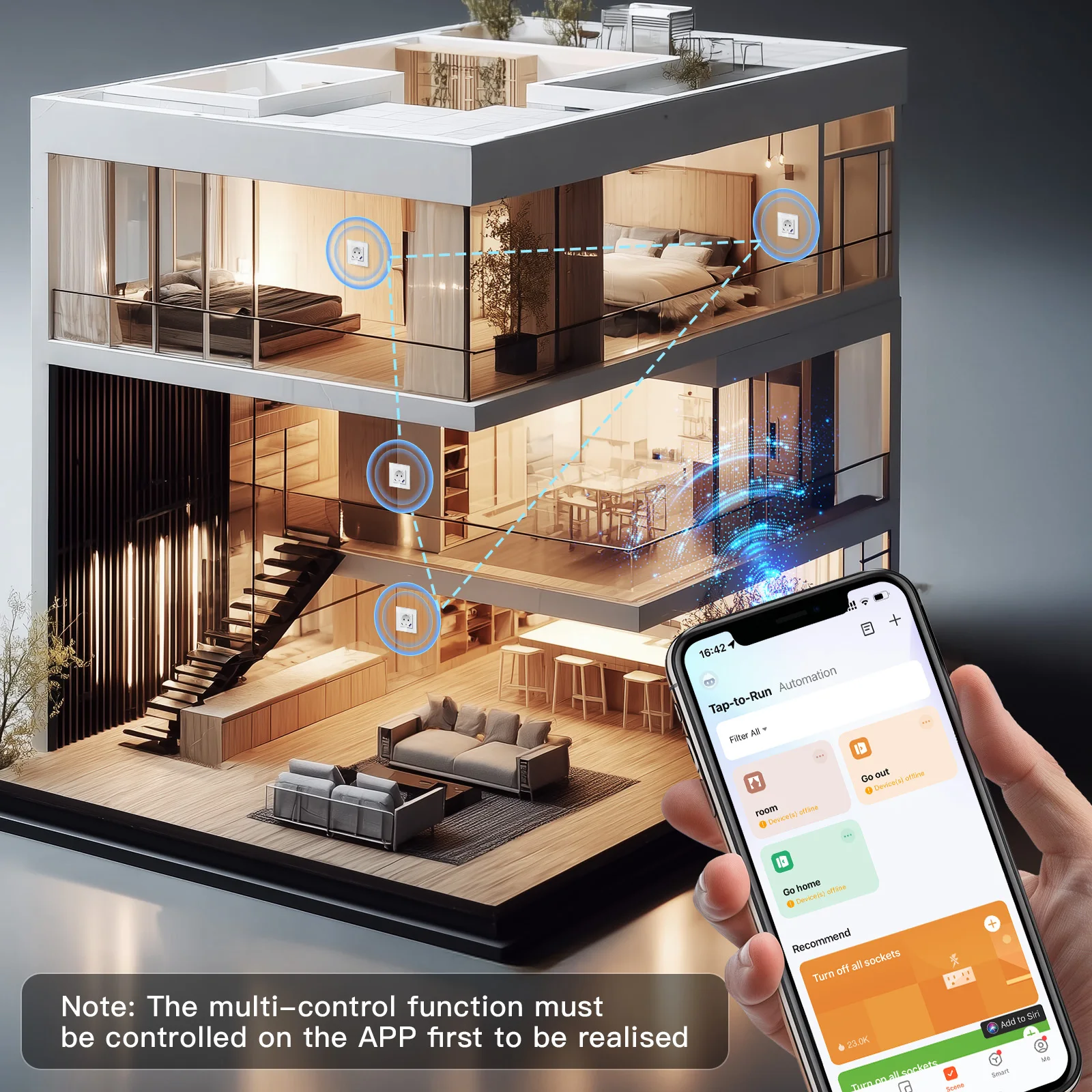 BSEED Smart Socket Zigbee E-Series 86mm Smart Power Monitor Sockets 16A USB Type-C Fast Charging For Tuya Google Alexa Alice - view 4