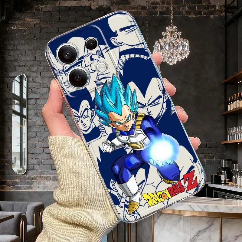 

Dragon Ball Anime Vegeta For Xiaomi Mi Poco F2 F3 F4 F5 F6 X5 X6 X7 Pro TPU Protection Transparent Phone Case