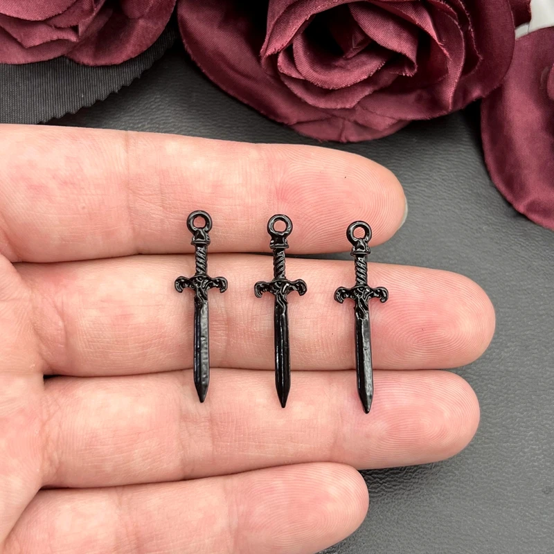 10pcs Dagger Sword Charms for DIY Handmade Jewellery