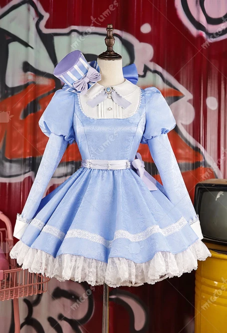 

Miccostumes Wome's Panty Stocking Cosplay Costume Stocking High-end Quality Version of Dress with Hat and Belt