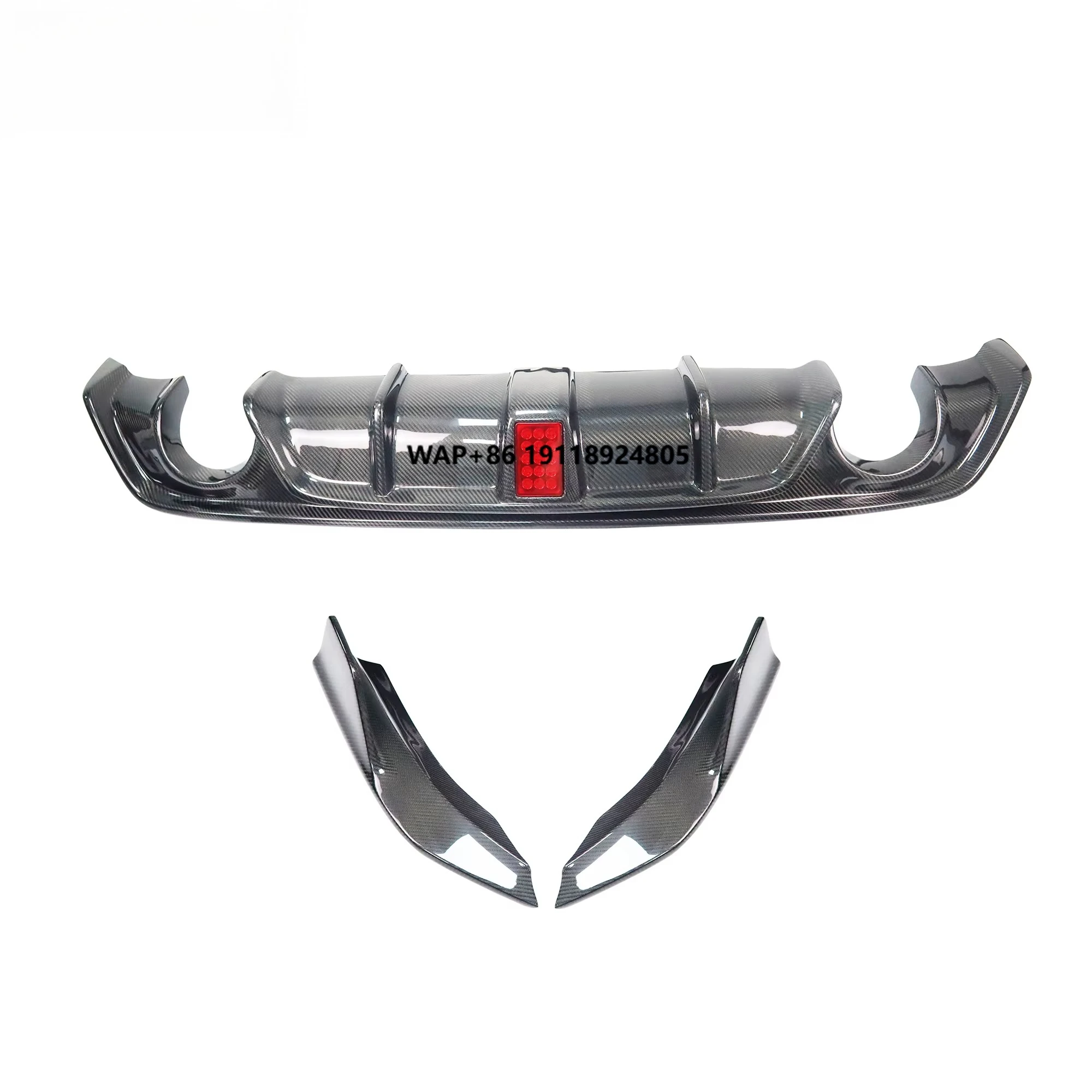 High Quality Carbon Fiber Q60 Car Bumpers Rear Diffuser With Side Corners Fit For Q60