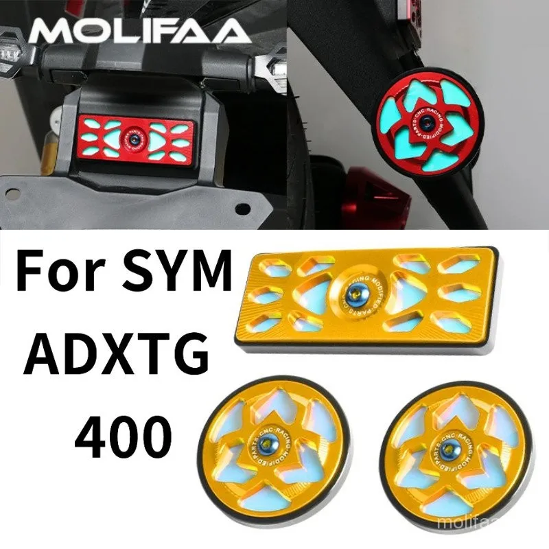 

For SYM ADXTG 400 Motorcycle Night Reflective Cover Rear Mudguards CNC Aluminum Reflector Luminous Body Warning Pad Accessories