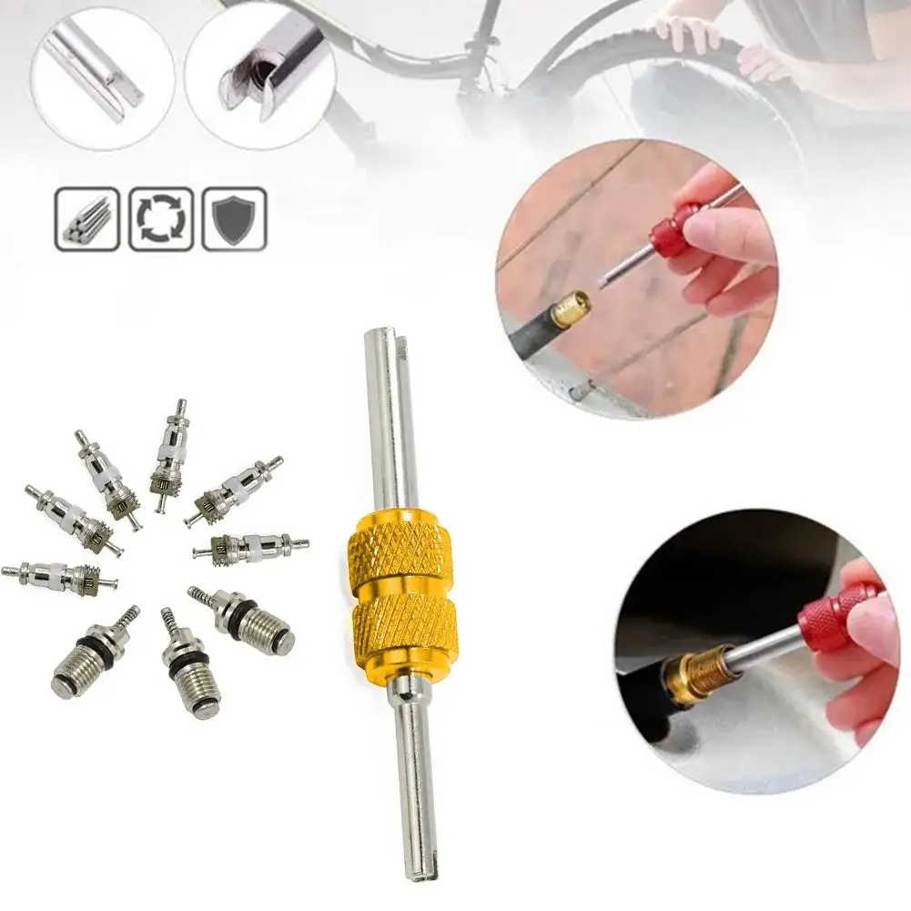 Car Air Conditioner Valve Core With Wrench Removal System Tool Auto Repair R12 R134a Conditioning Tool Air Vehicle Installe W1F2