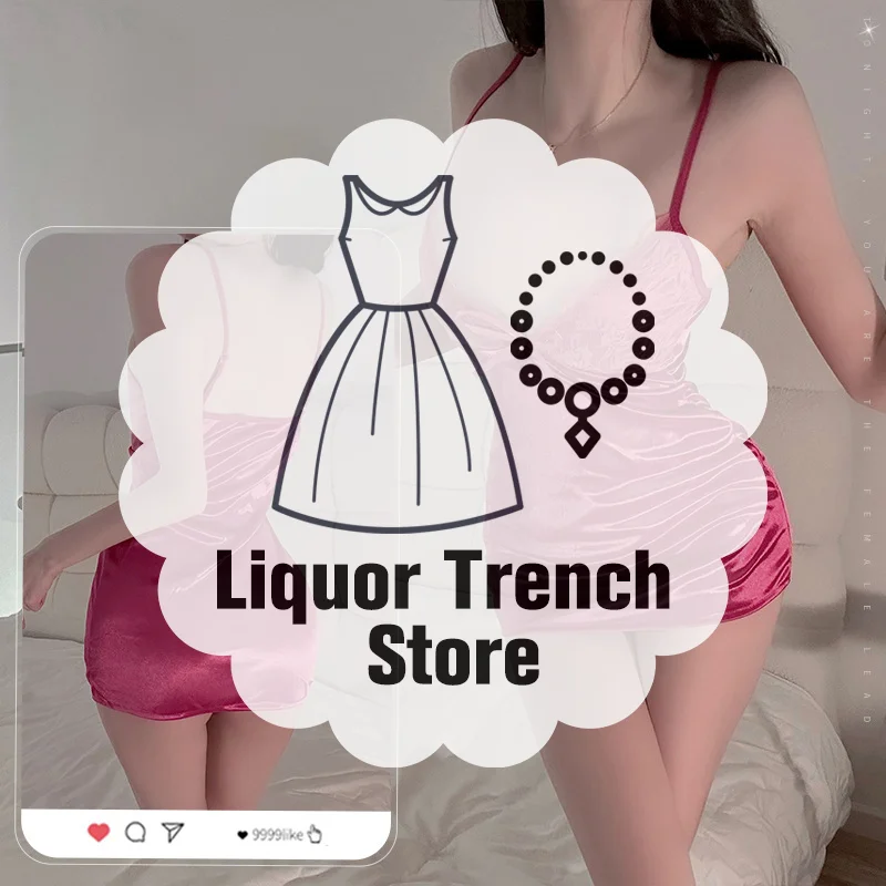 

Sexy Lingerie Nightclub Outfit Hip-Wrapped Lace Patchwork Silk-Like Nightdress Spaghetti Strap Mini Dress