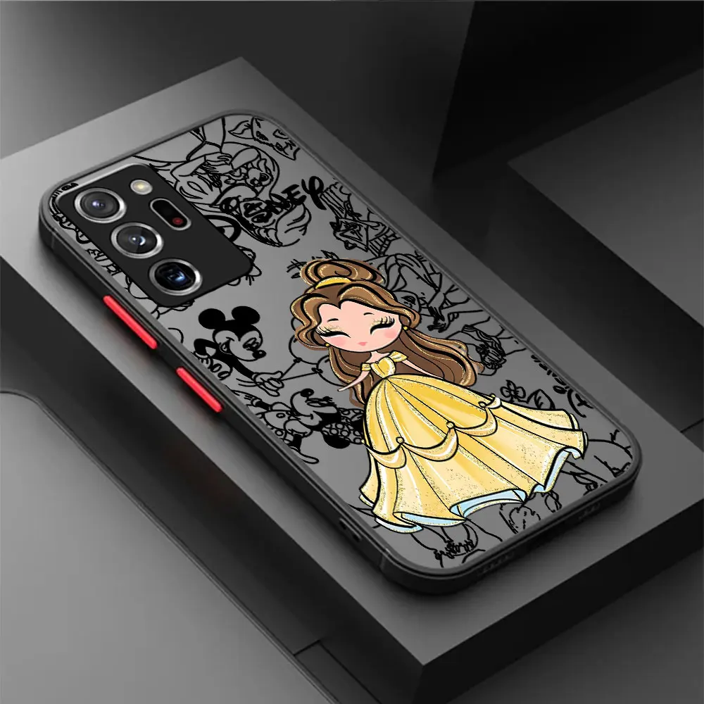 Cover Disney Princess Art Armor Matte Phone Case for Samsung Galaxy S21 Note 20 Ultra 10 Plus Note 10 8 9 S20 S22 S23 Note 8