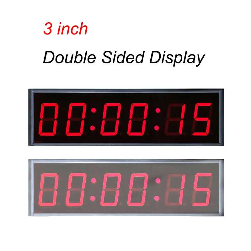 Double Sided Wall Clock, Modern Design, Classic Clock, Made of Aluminum, Two Faces, Electronic Powered, 3 Inch