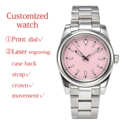 Customized 39mm watches for men NH35 Oyster Watch Japan NH35 Movement Stainless Steel Automatic Watch Mechanical Watch