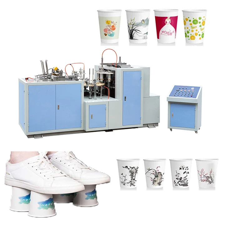 Plastic Product Making Machinery Forming Make Disposable Paper or Coated Paper Cup Machine 100-350gsm