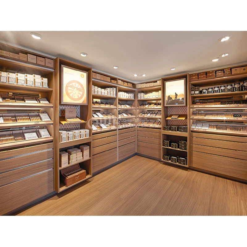 custom.Smoke shop wall cabinet showcase wooden cigar showcase smoke shop display cabinet smoke shop counter display