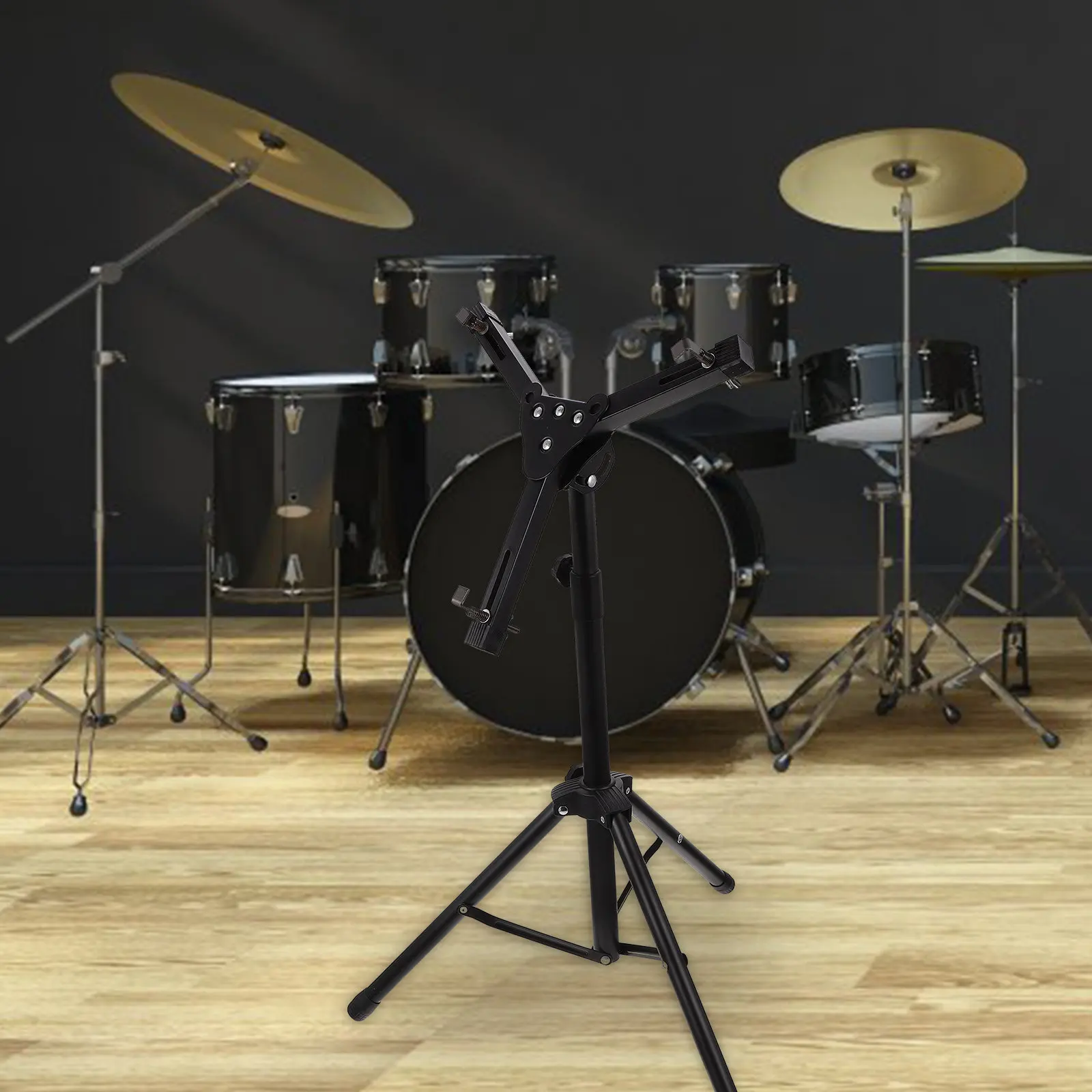 

Складная стойка для барабанов (1 комплект), черная, из высокопрочного сплава, идеальный инструмент для тренировок и музыкальных выступлений
