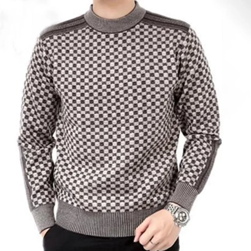 Fashion O-Neck Knitted Spliced All-match Lattice Sweater Men\'s Clothing 2023 Autumn New Casual Pullovers Long Sleeve Korean Tops