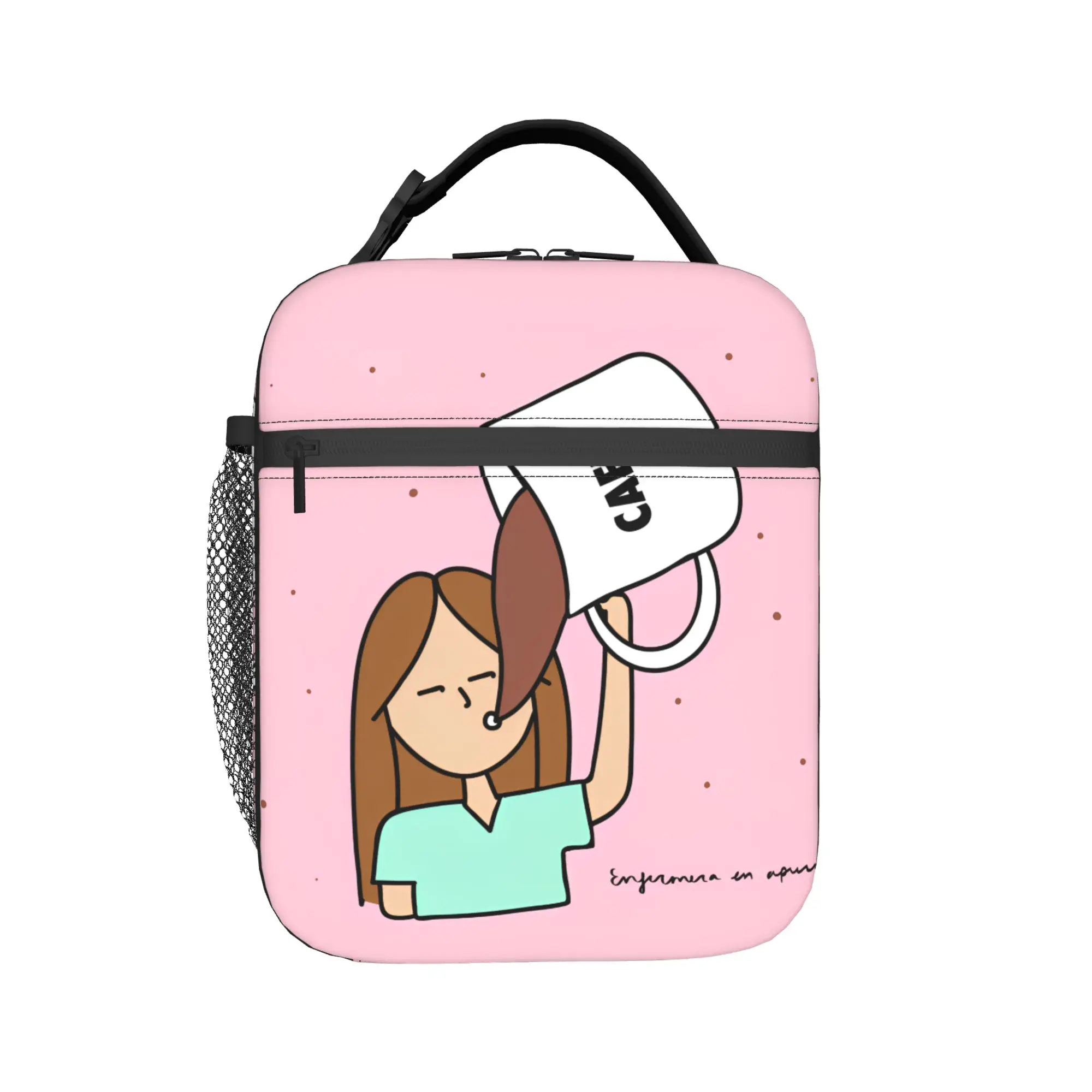 Nurse Enfermera En Apuros Medical Care Lunch Bag Coffee Outdoor Picnic Lunch Box For Men Thermal Lunch Bags Oxford Cooler Bag
