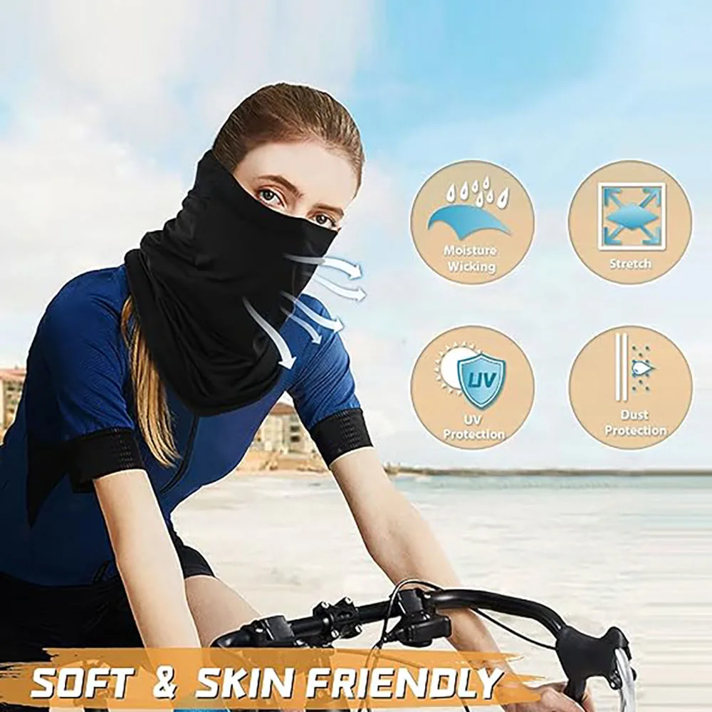 Écharpe de protection solaire Ice InjSunscreen, couvre-cou de moto, bande de sauna magique de sport, masque d'équitation, été, extérieur