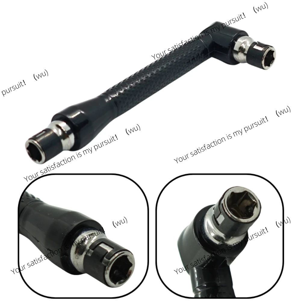 1pc Double-Ended L-Shaped Mini Socket Wrench Extension Handle Screwdriver Spanner1/4