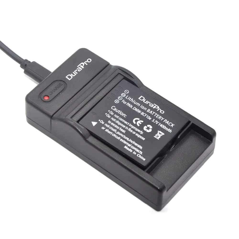 DMW-BCF10 USB Battery Charger for Panasonic Lumix DMC-FS10 FS11 FS12 FS15 FS25 FS30 FS33 FS4 FS42 FS62 FS6 FS7 FS8 FX25 FX40