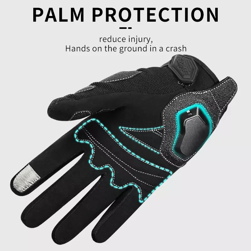 Summer Suomy Mesh Breathable Gloves Couple Style for Men and Women Touch Screen Full Finger High-quality Motorcycle Gloves