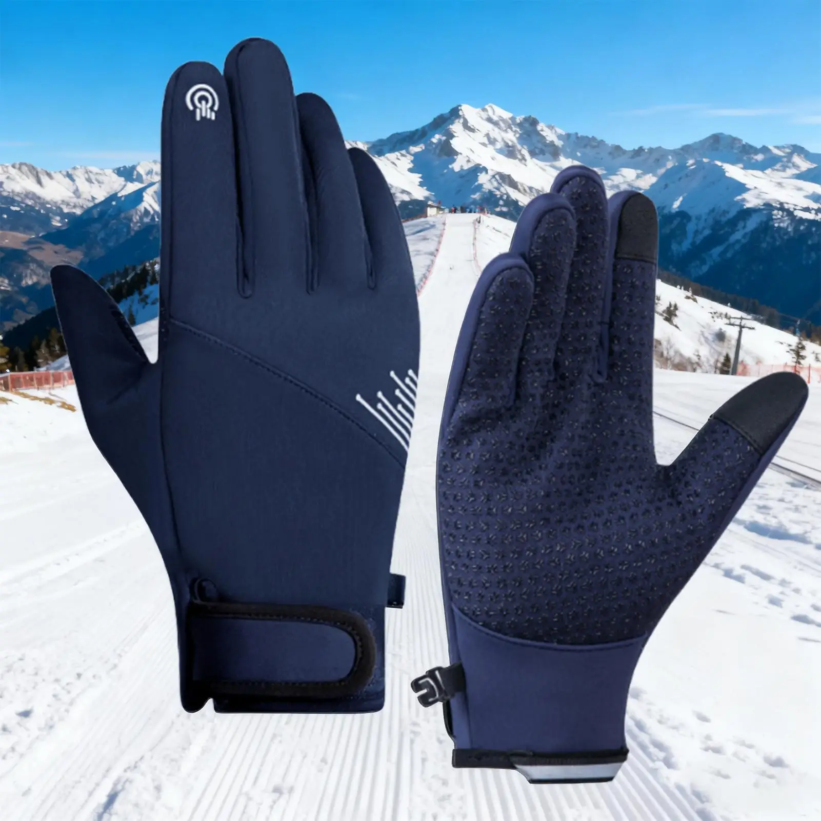 

Waterproof Gloves Windproof Touchscreen Cold Weather Gear Snow Gloves For Running Cycling Biking Hiking Driving Walking Typing