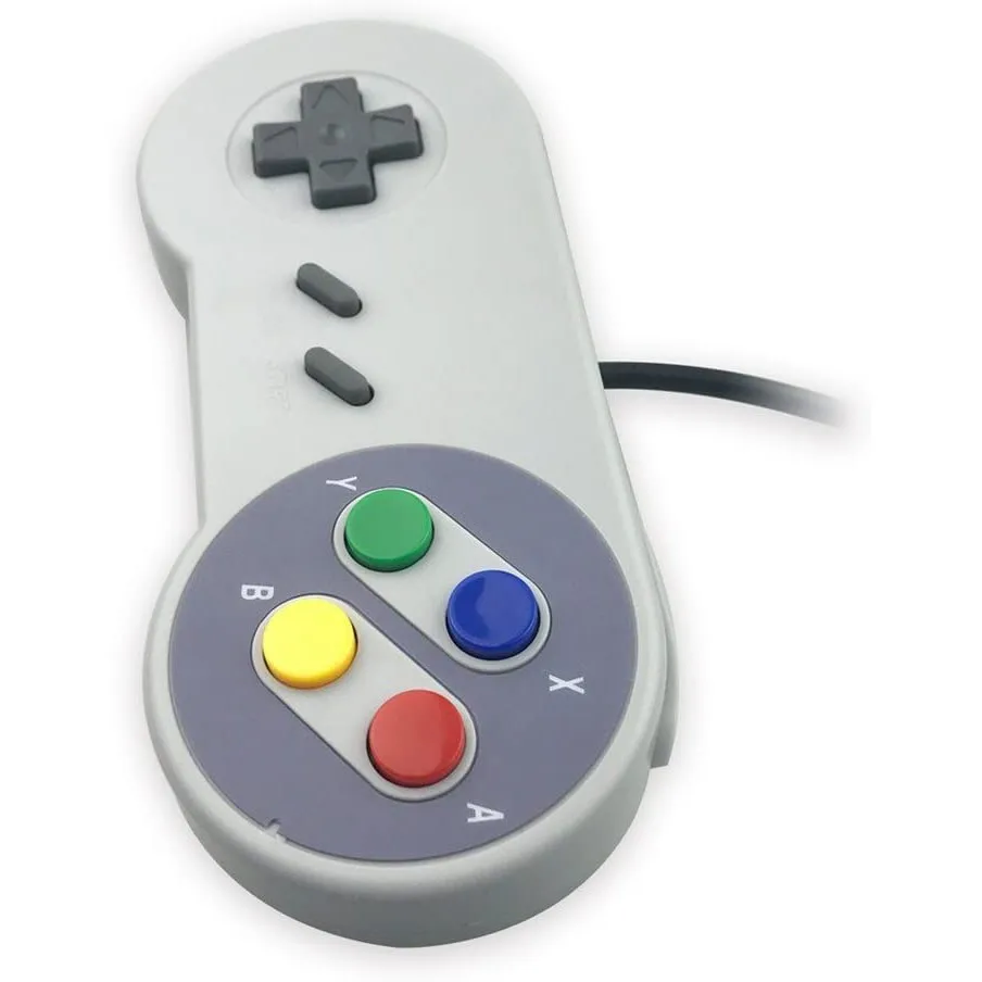 SNES/SFC Classic Controller Wired Gamepad Control 16-bit Retro Entertainment System Video Game Console Gaming Joypad Accessories