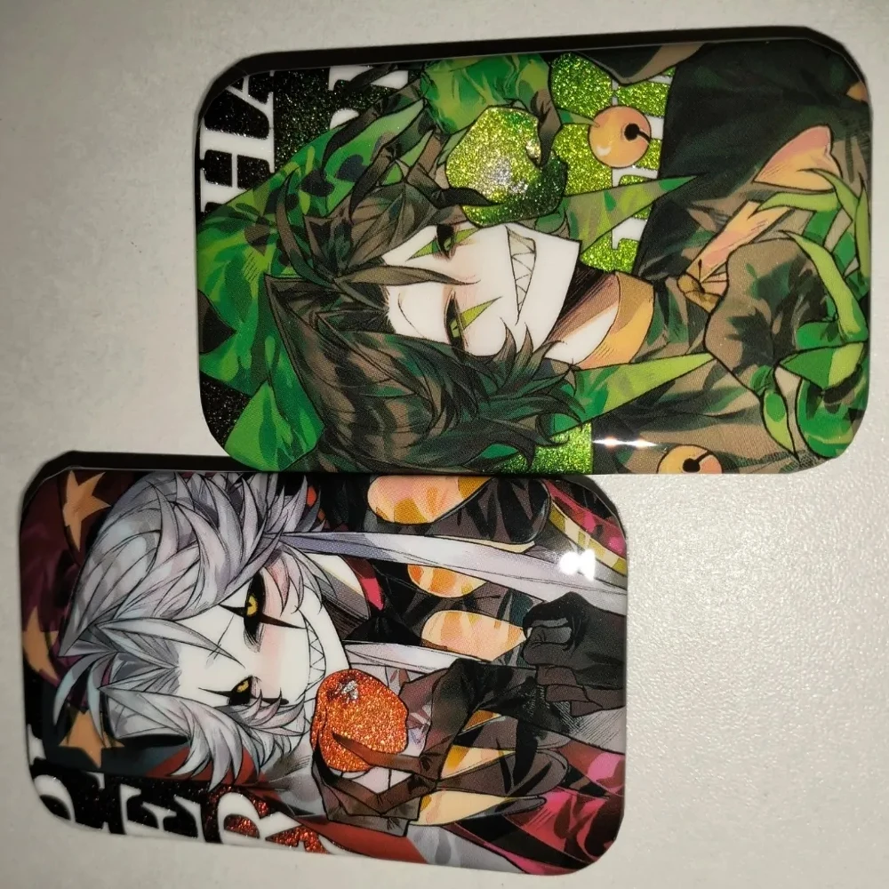 لعبة السيرك الغريب بييروت هارليكوين تأثيري شارة معدنية مربعة دبابيس صفيح تحصيل دبابيس هالوين الدعائم الطرف