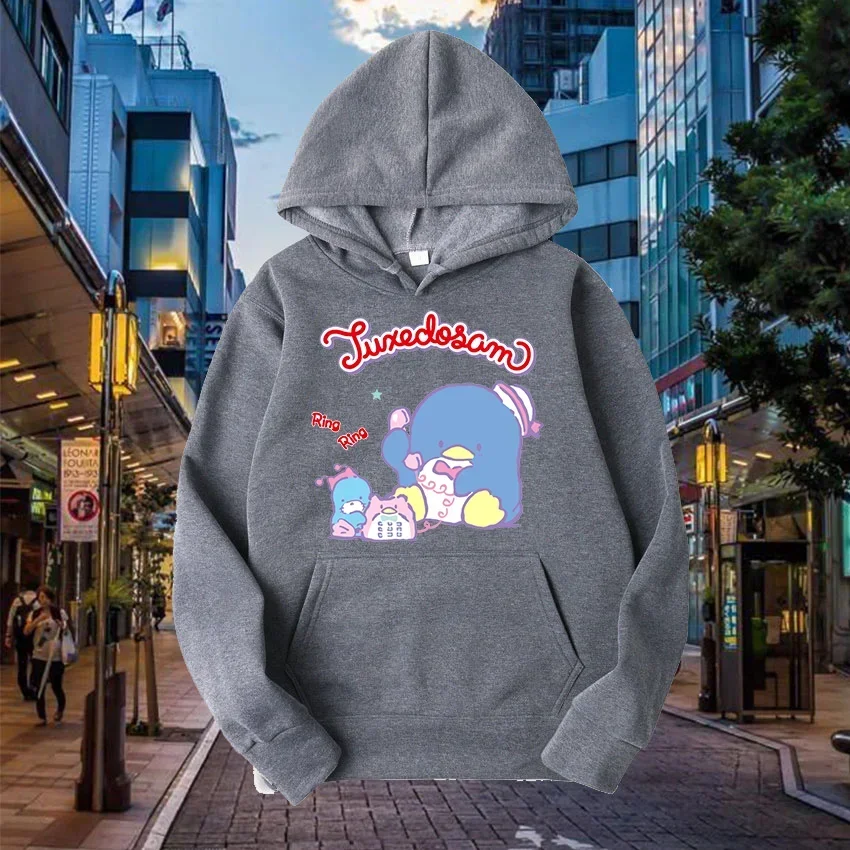 Graphic Disney Printed Male Sweatshirts Cute Sanrio Tuxedosam Classic Fashion Comfortable Men Hoodies Trendy Autumn Winter